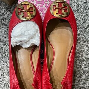 Good condition Tory Burch Claire Ballet Red flats